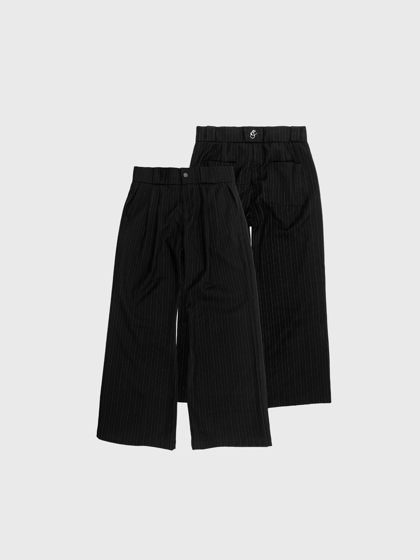 4JUNKS Embroidered striped trousers